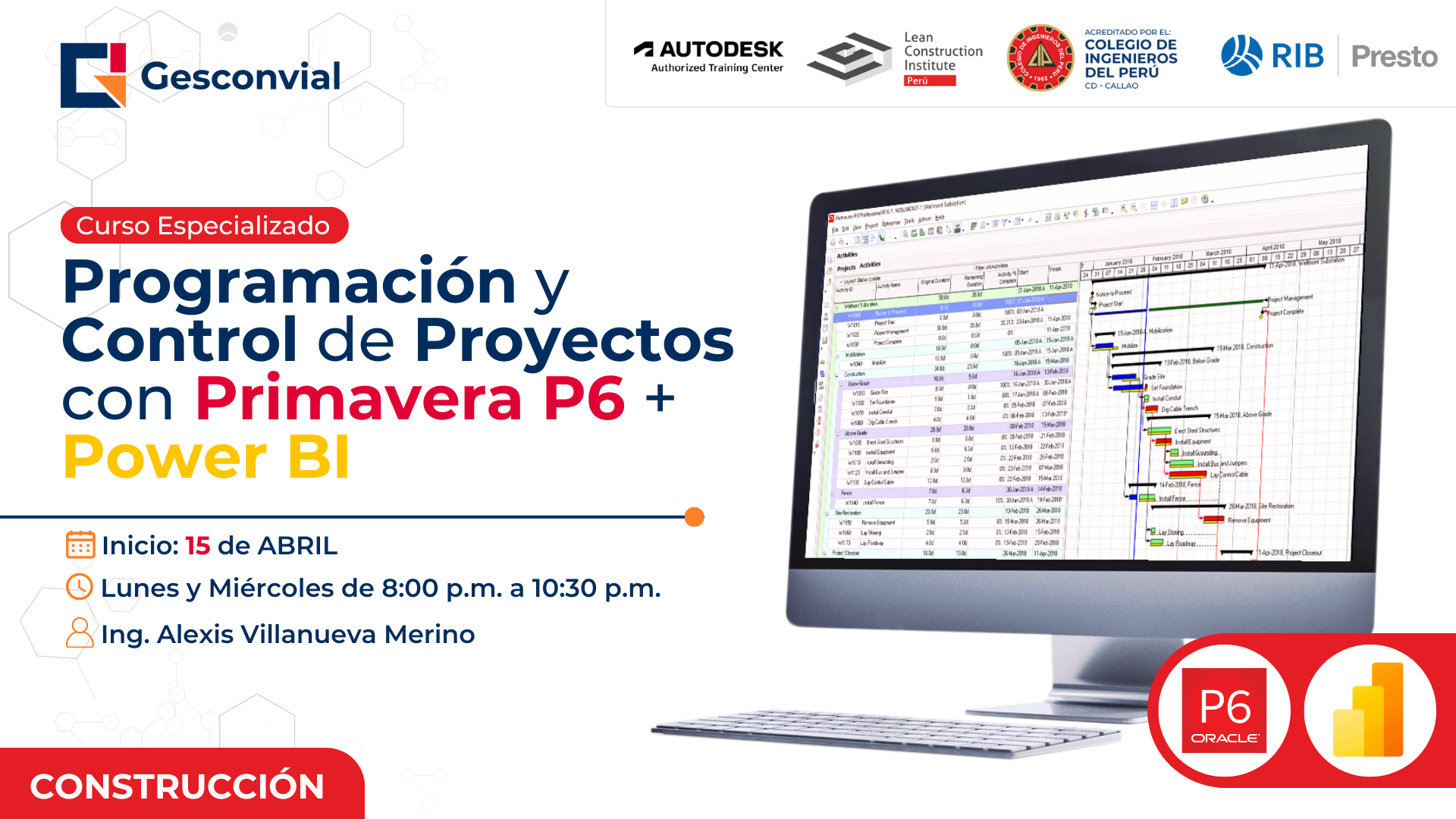 Programación y Control de Proyectos con Primavera P6 y Power BI