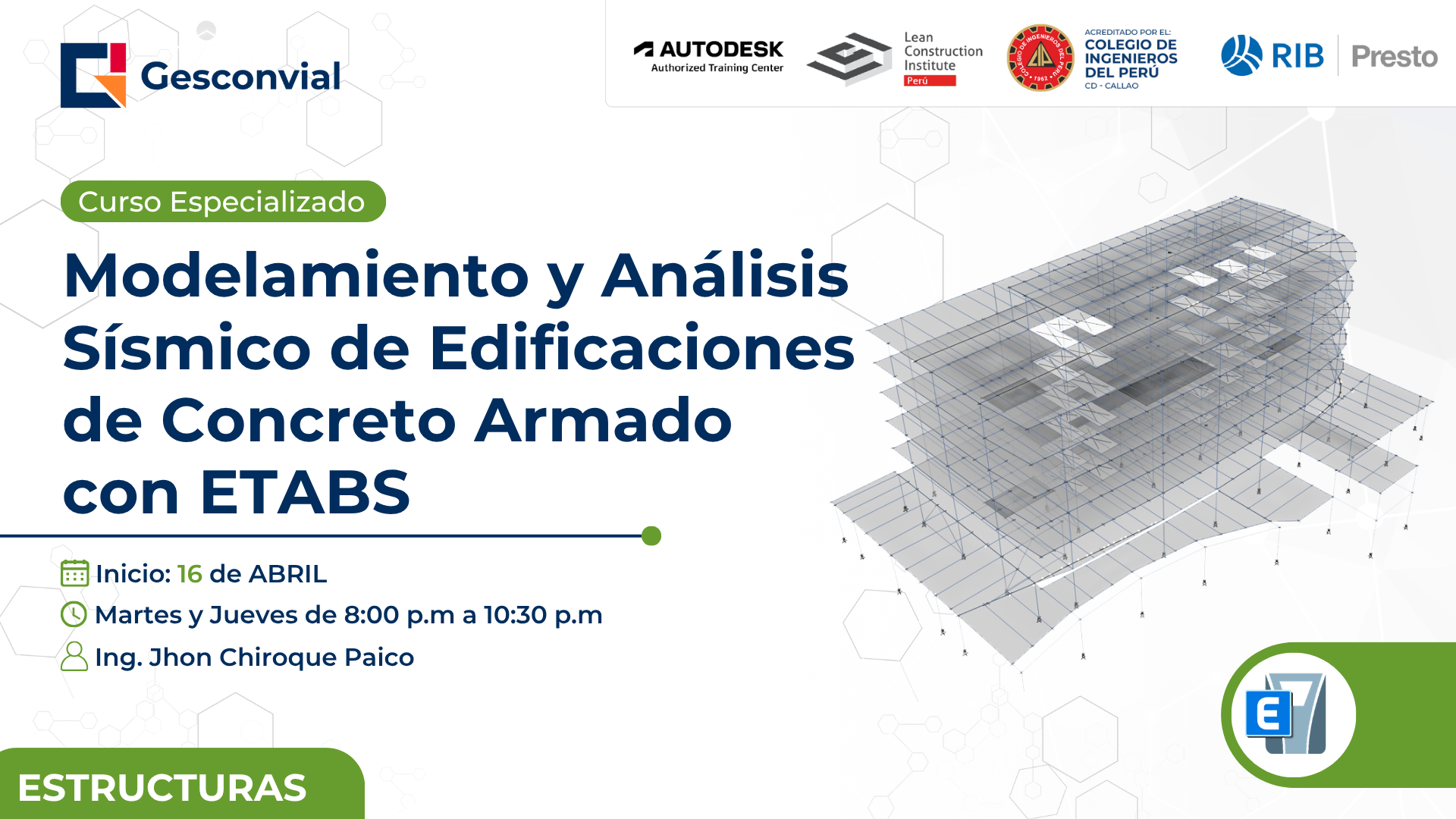 Modelamiento y Análisis Sísmico de Edificaciones de Concreto Armado con ETABS