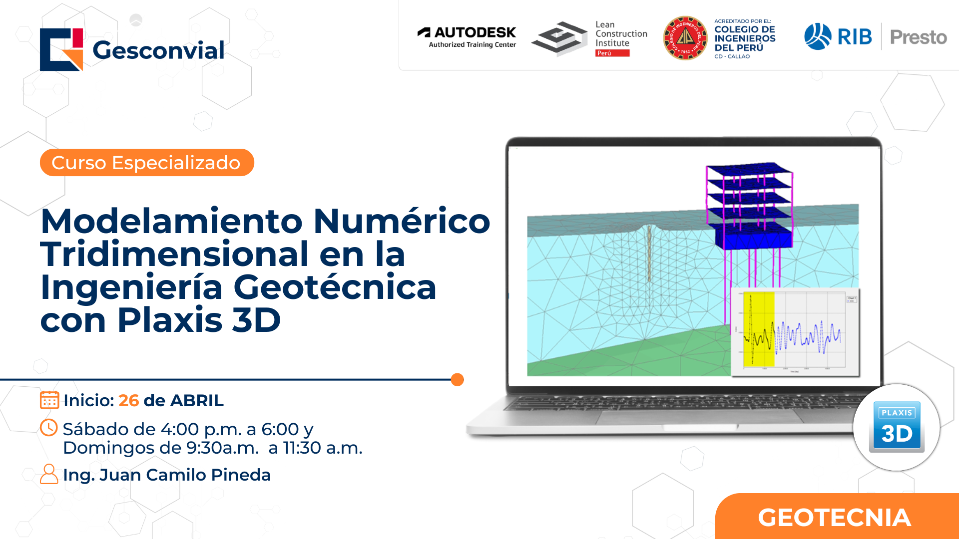 Modelamiento Numérico Tridimensional en la Ingeniería Geotécnica con Plaxis 3D