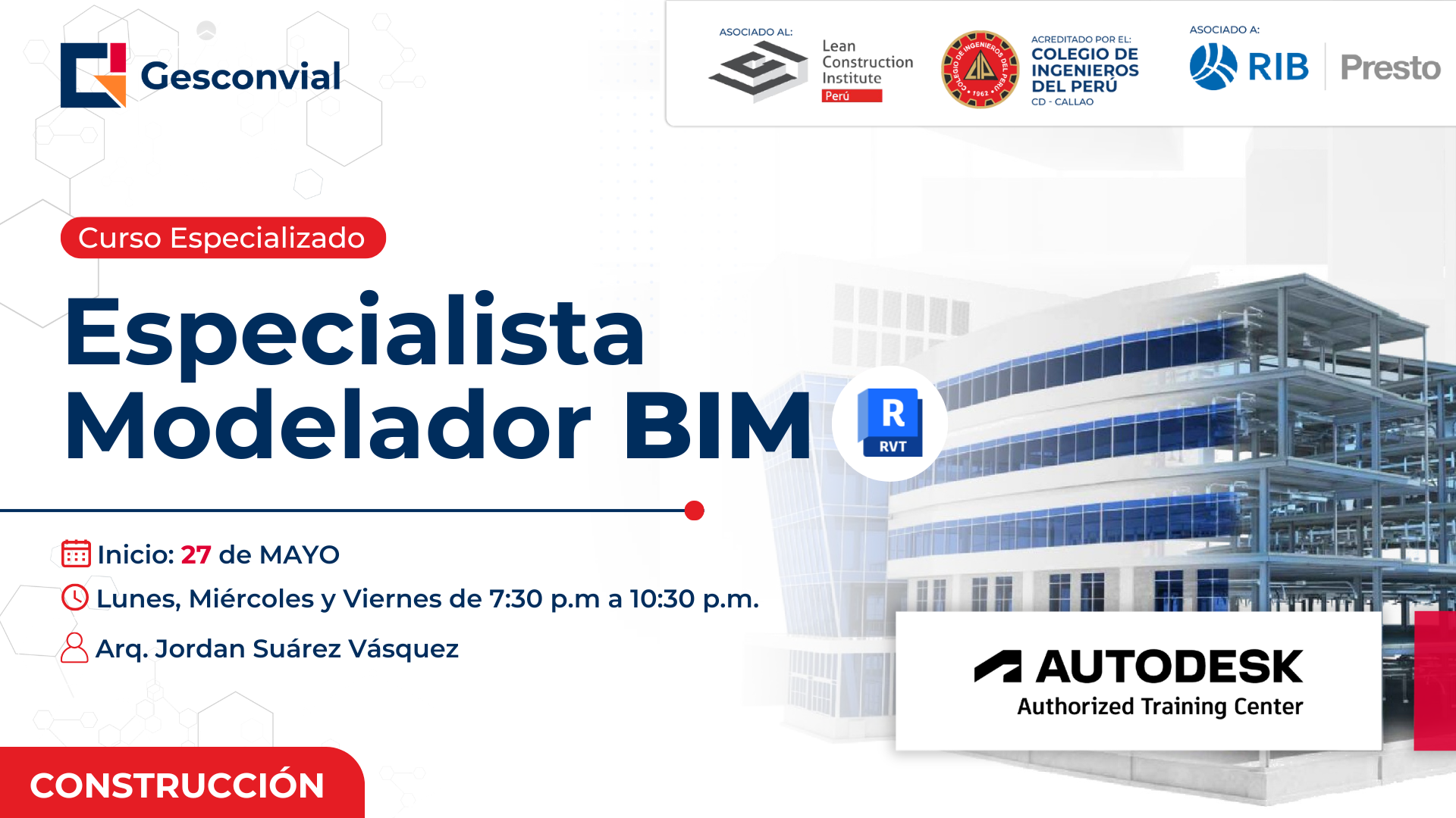 Especialista Modelador BIM (L-M-V)