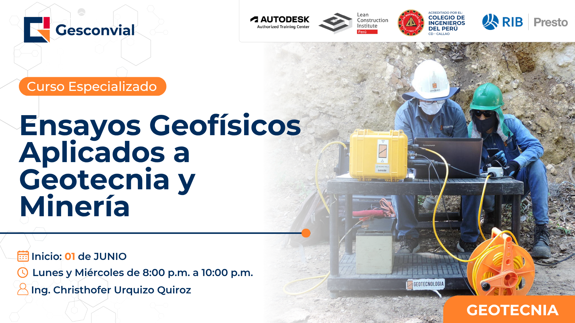 Ensayos Geofísicos Aplicados a Geotecnia y Minería