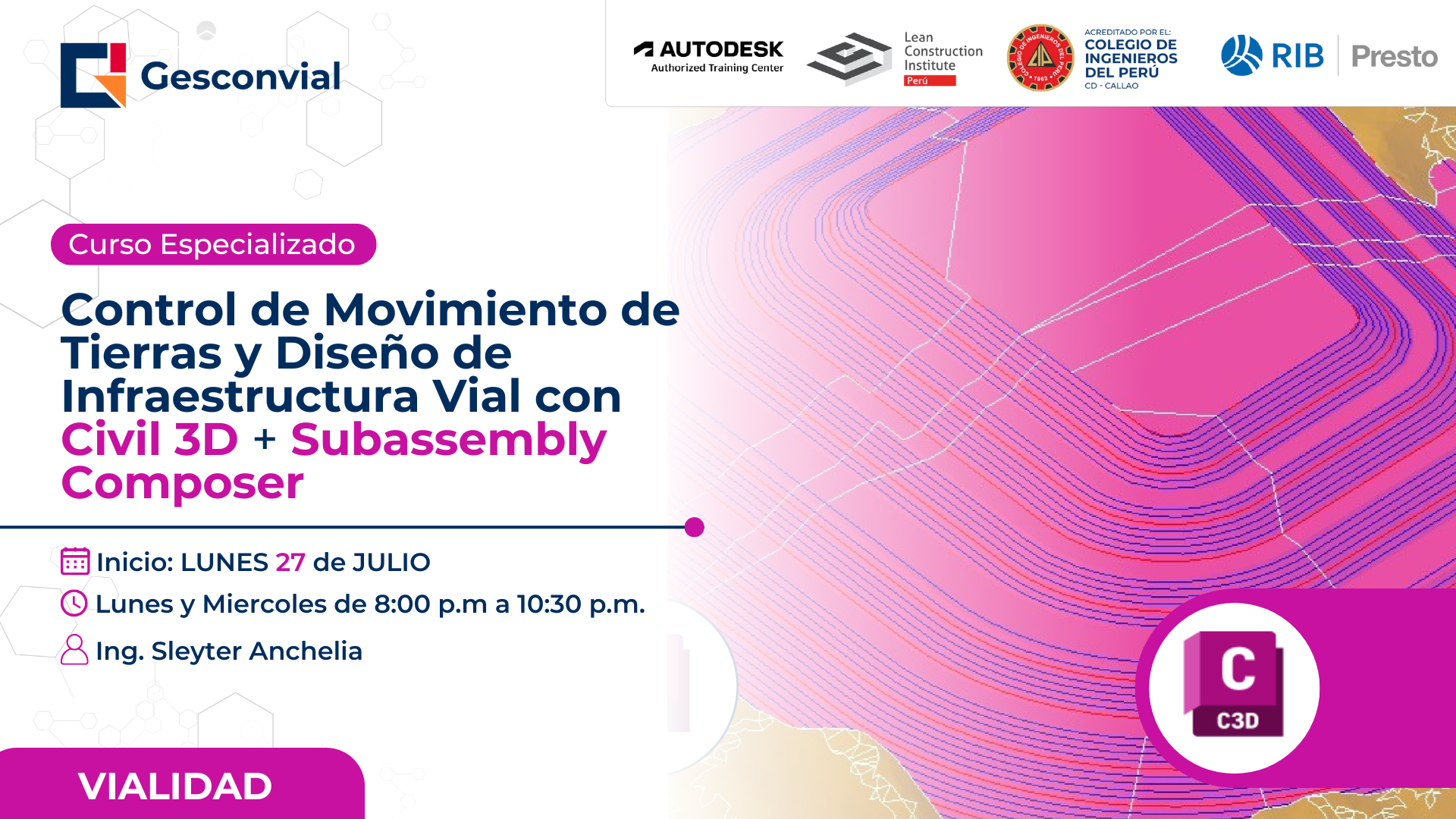 Control de Movimiento de Tierras y Diseño de Infraestructura Vial con Civil 3D + Subassembly Composer