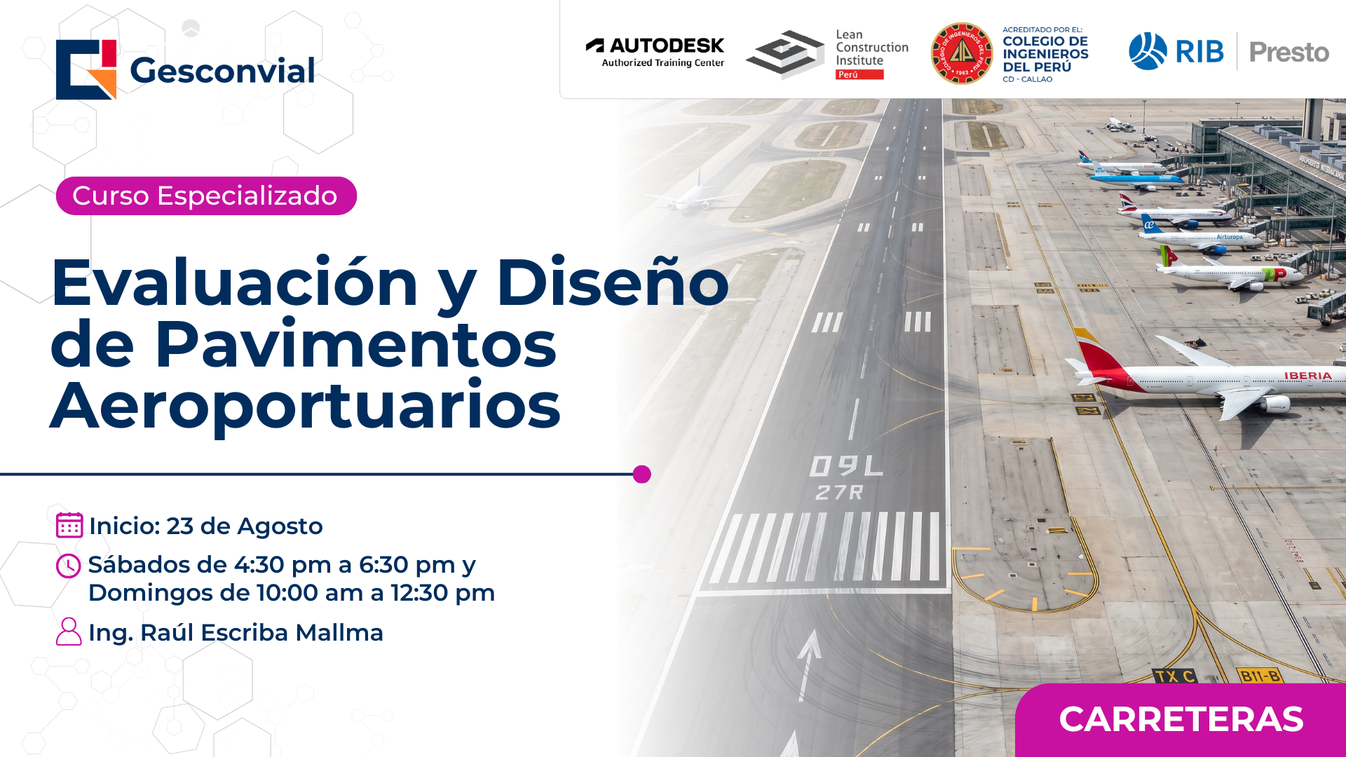 Evaluación y Diseño de Pavimentos Aeroportuarios