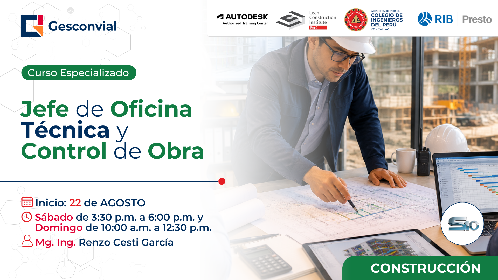 Jefe de Oficina Técnica y Control de Obra