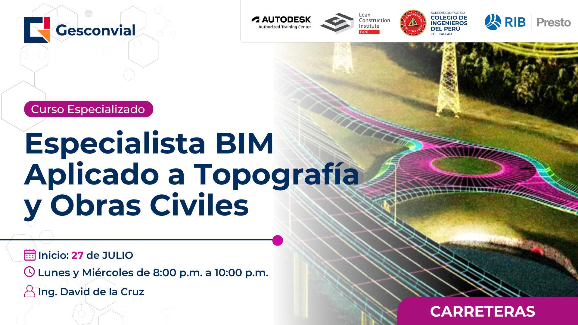  Especialista BIM Aplicado a Topografía y Obras Civiles