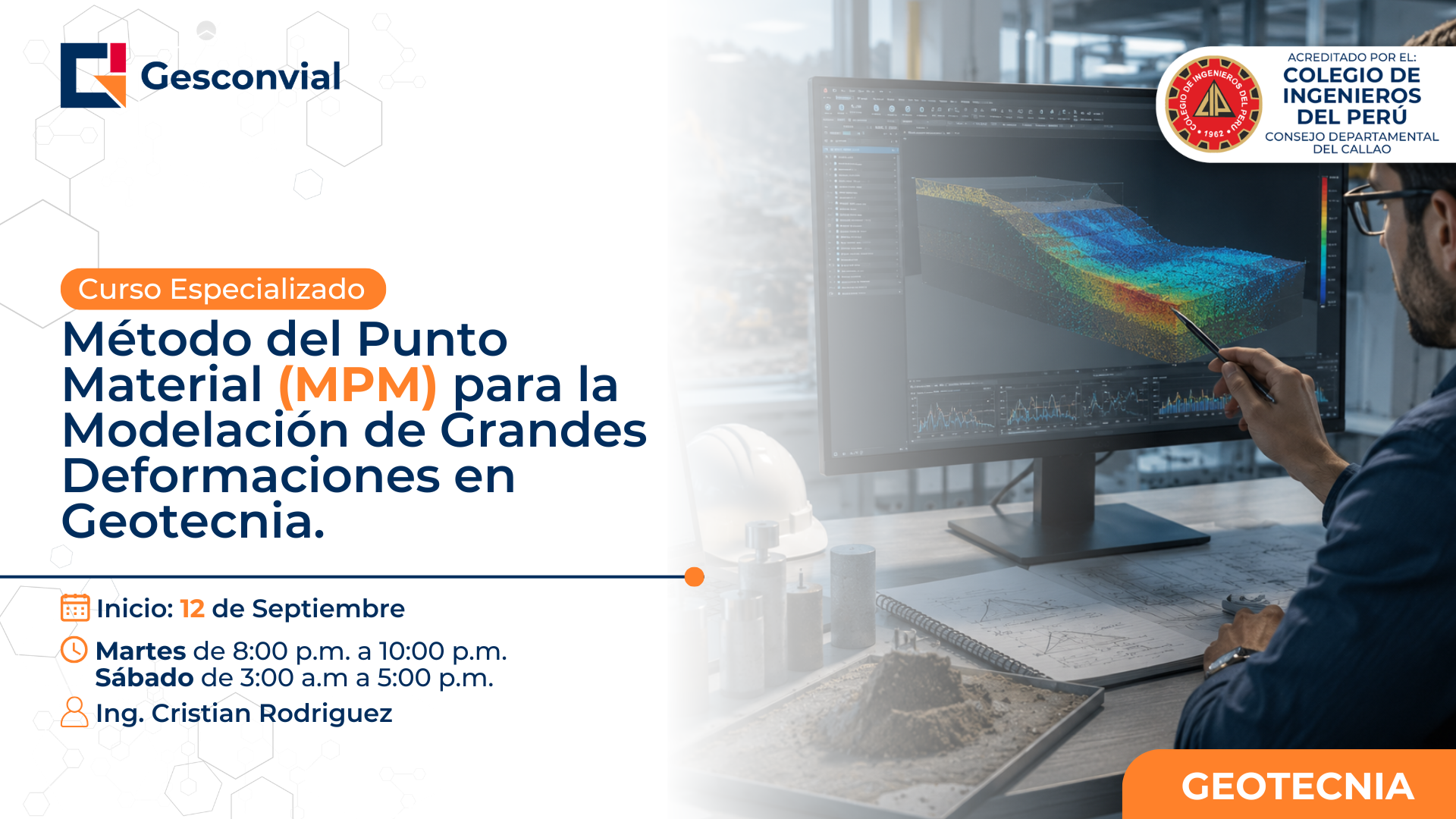 Método del Punto Material (MPM) para la Modelación de Grandes Deformaciones en Geotecnia