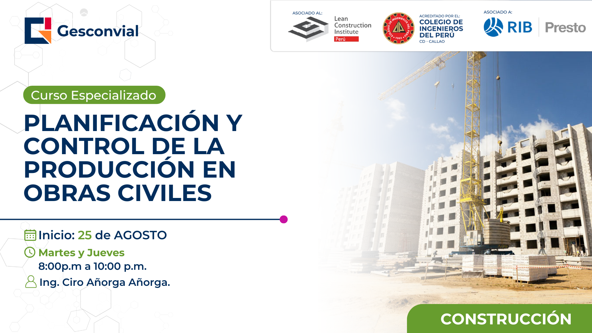Planificación y Control de la Producción en Obras Civiles
