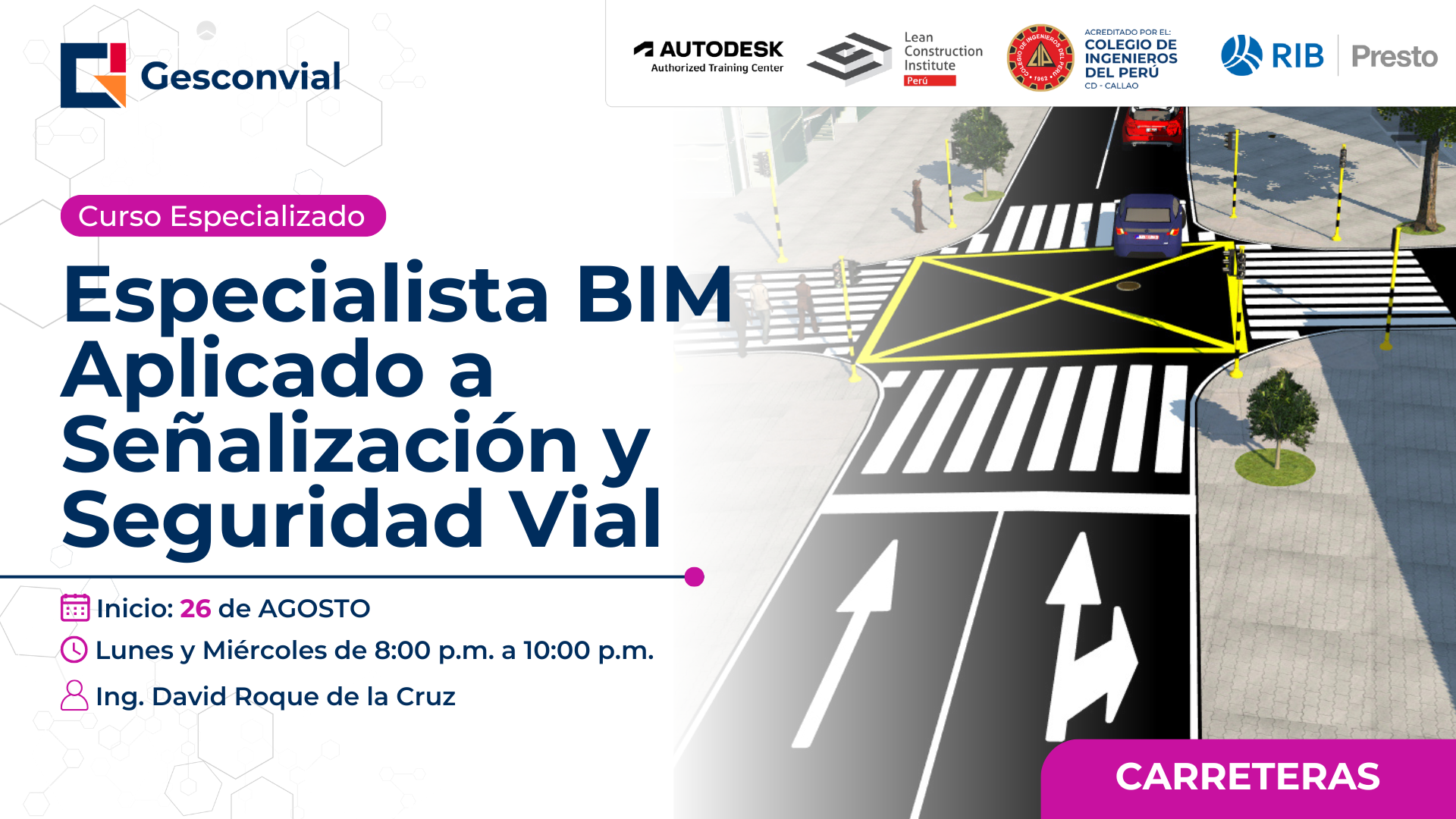 Especialista BIM Aplicado a Señalización y Seguridad Vial