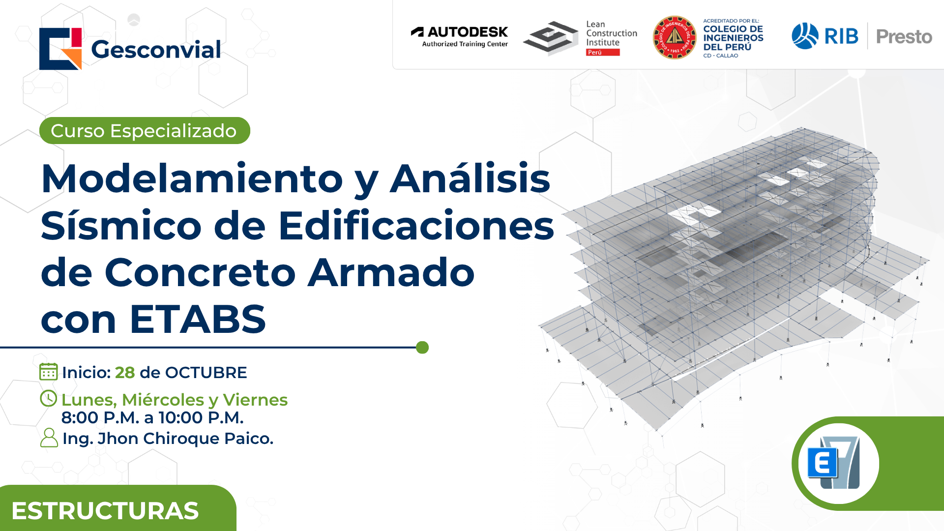 Modelamiento y Análisis Sísmico de Edificaciones de Concreto Armado con ETABS
