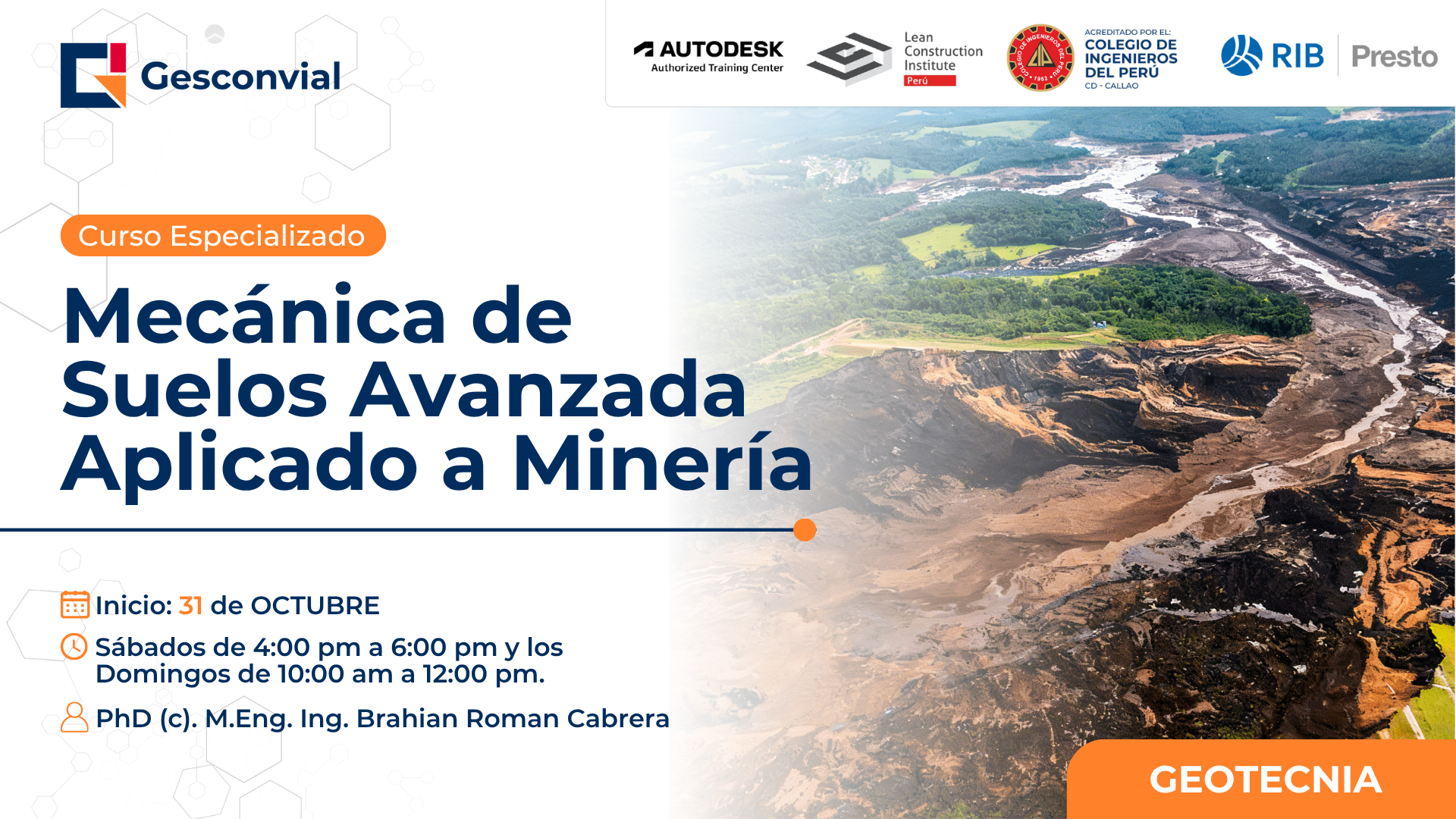 Mecánica de Suelos Avanzada Aplicado a Minería
