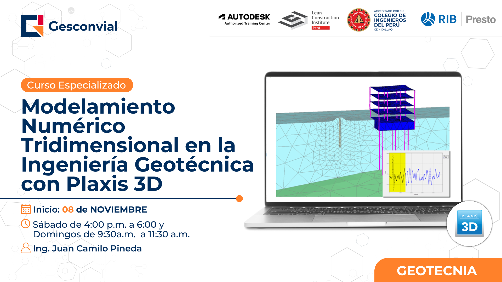 Modelamiento Numérico Tridimensional en la Ingeniería Geotécnica con Plaxis 3D