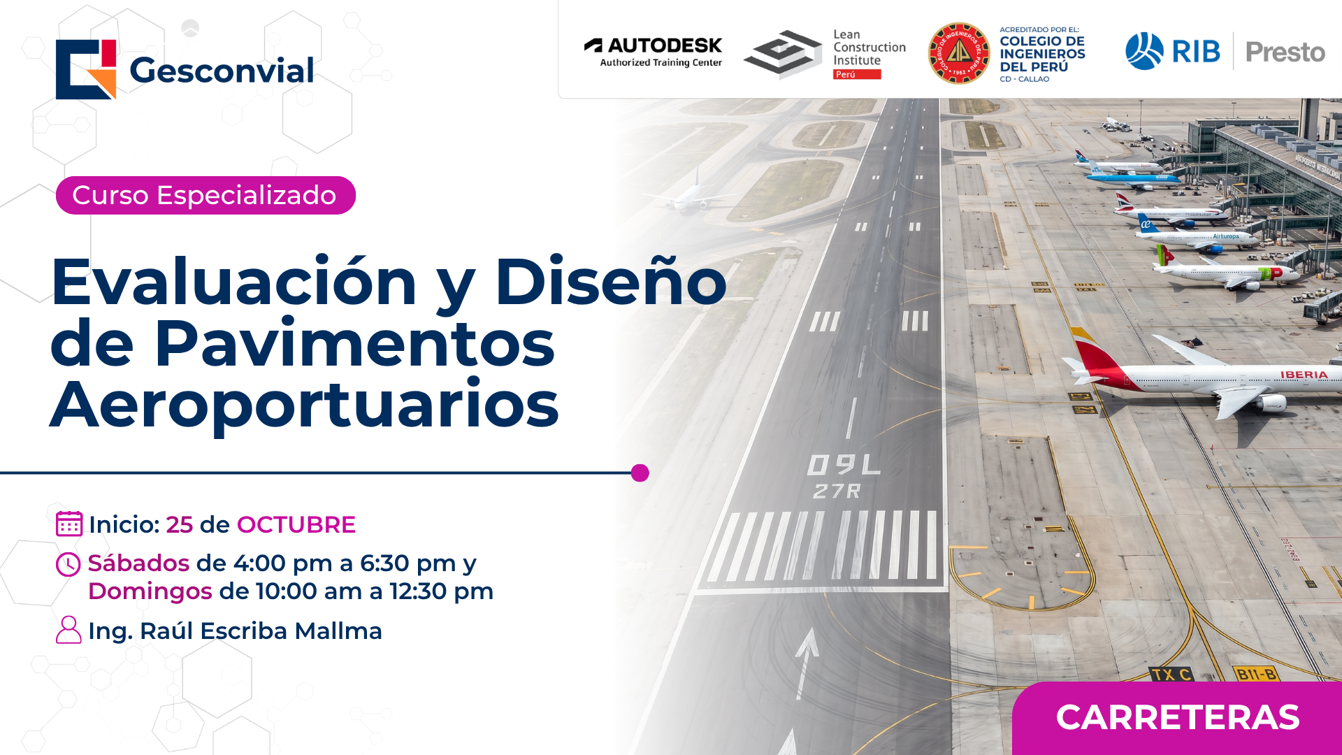 Evaluación y Diseño de Pavimentos Aeroportuarios