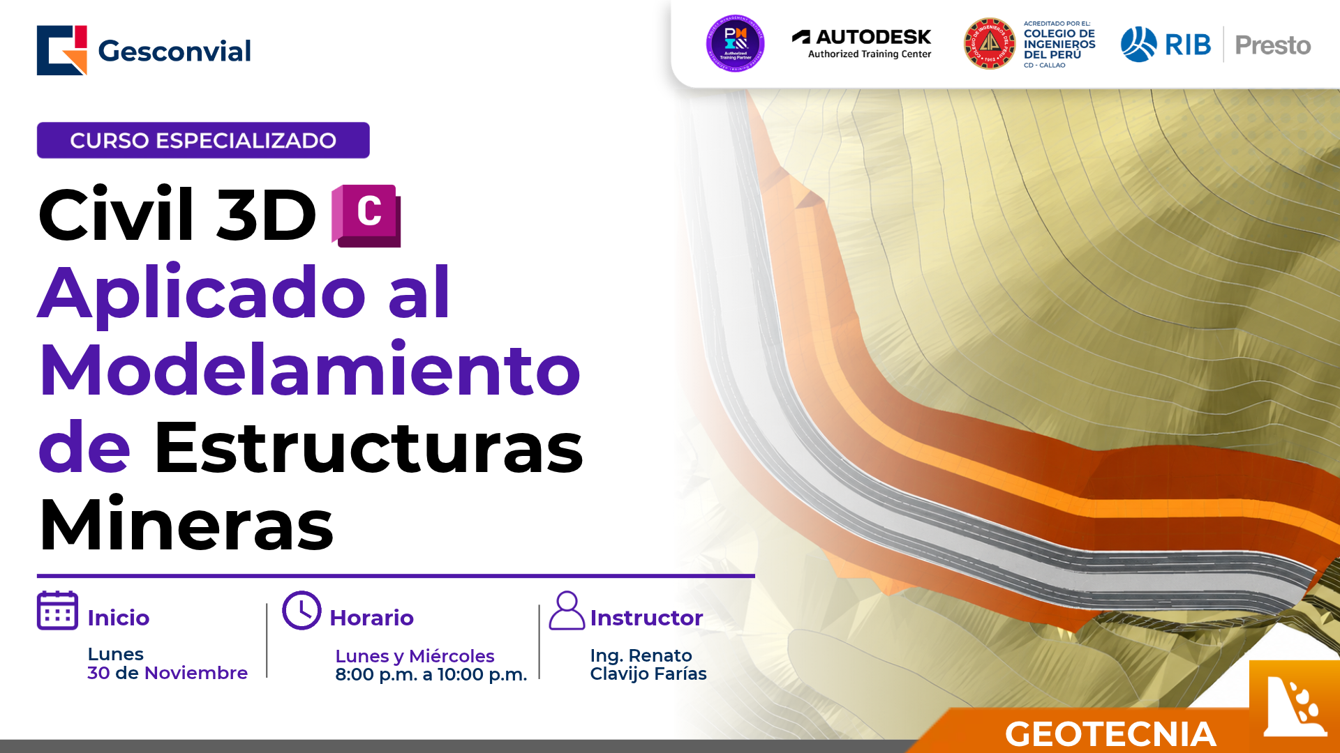 Civil 3D Aplicado al Modelamiento de Estructuras Mineras