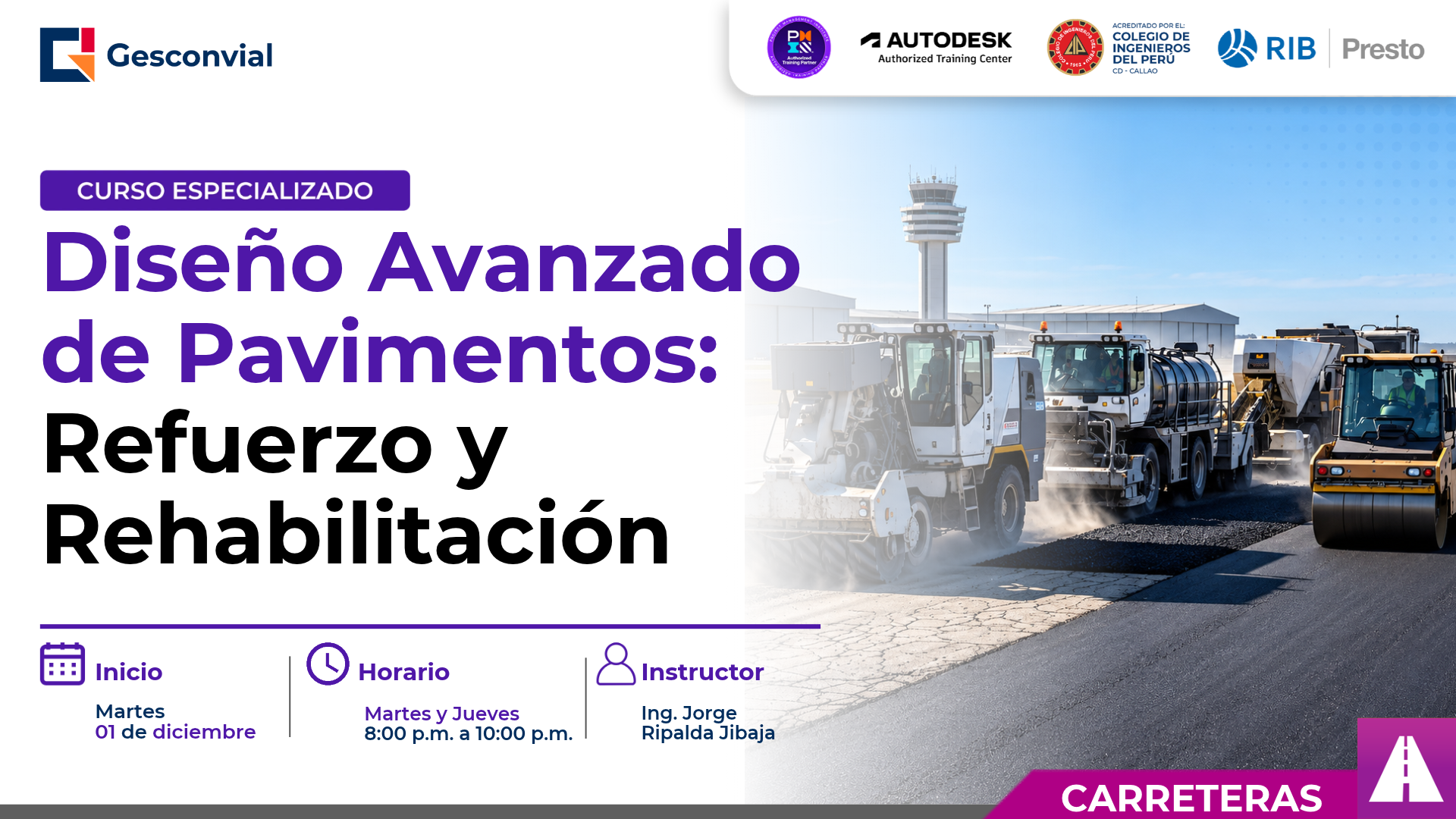 Diseño Avanzado de Pavimentos: Refuerzo y Rehabilitación